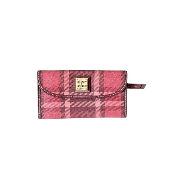 Dooney & Bourke Greta Continental Coated Leather Clutch Red